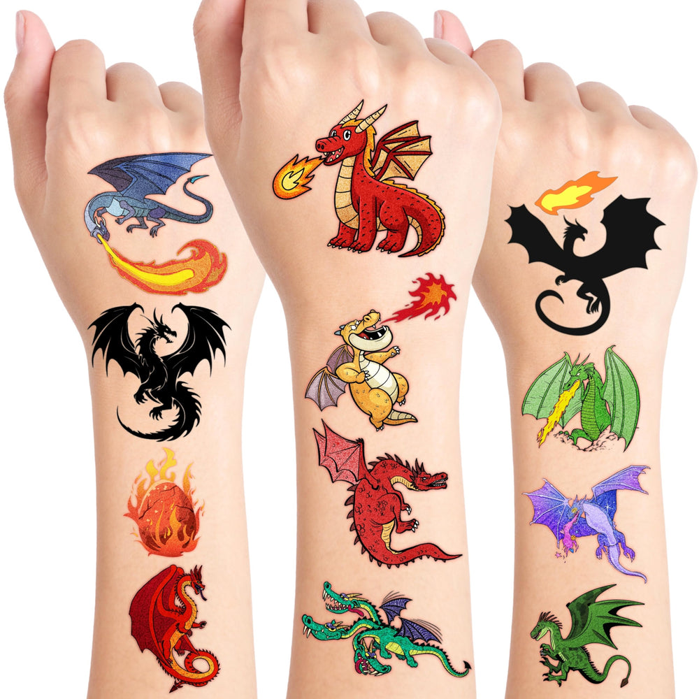 Generic Dragon pre-cut tattoos sheets for quick, mess-free application.