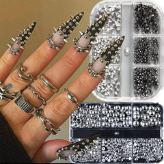 Generic goth nail charms in two colors for standout manicures.