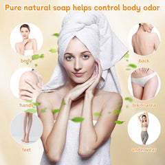 Generic Lemon Turmeric Kojic Soap lather on hand during morning cleanse