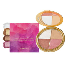Generic Paleta 4 en 1 en caja: visión general para maquillaje completo sobre la marcha.
