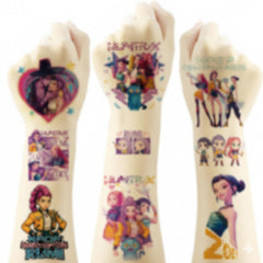 Generic tatuajes temporales K-Pop, personajes alegres para premios de clase.