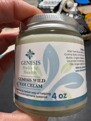 Genesis Wild Yam Root Cream hand application demonstrates easy daily use and plant-based care