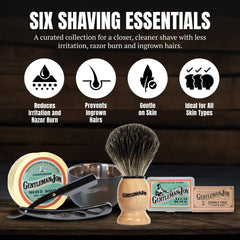 Gentleman Jon badger brush creating rich lather for a smooth shave.