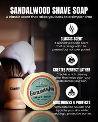 Gentleman Jon shaving bowl with soap creates creamy lather for a smooth shave