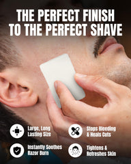 Travel-friendly Gentleman Jon alum block supports grooming on the go.