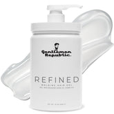 Gentlemen Republic Refined Gel bottle with pump for easy, mess-free styling.