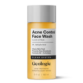 Geologie limpiador facial control de acné, botella visible para limpieza profunda.