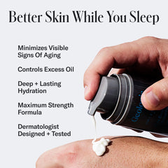 Geologie retinol night cream supports overnight skin renewal and oil control