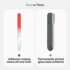 Germanikure suede sleeve protects the glass file during storage