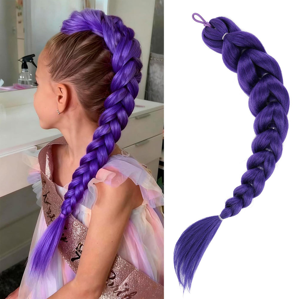 GetGal 24-inch purple braids ponytail ready-to-wear for cosplay