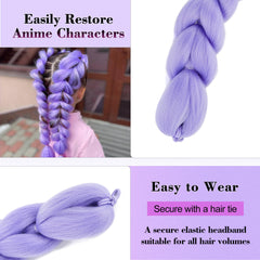 GetGal low-temperature synthetic fiber pony tail mirrors natural texture