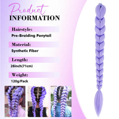 GetGal pre-styled braid ponytail adds instant volume for quick transformations