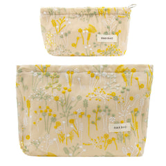 Getgto large floral makeup bag with embroidery for stylish travel organization.