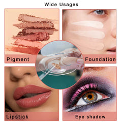Getpuchra eye-shadow and lip-gloss test areas enable quick shade matching.