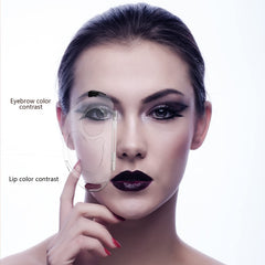 Getpuchra transparent makeup mixing palette view showing color balance at a glance.