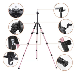 GEX aluminum tripod frame delivers lightweight durability for professional or home use.
