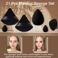 GFOUNS sponges in multiple sizes for full-face or precise touch-ups.
