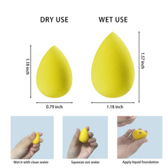 GFOUNS vegan latex-free sponge provides gentle, even coverage
