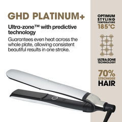 ghd Platinum+ Styler in-hand use demonstrates snag-free styling with smooth glide.