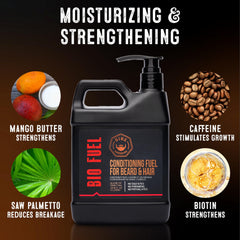 GIBS BioFuel conditioner applied to beard for softness and manageability