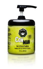 GIBS Con Man Hair & Beard Pudding jar front view for hydration and subtle hold.
