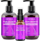GIFBEA champú crecimiento cabelludo: botella visible y limpieza suave para el cabello.