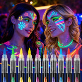 Marcadores GIFTMISSU de 10 colores brillantes que brillan en la oscuridad para pintura corporal
