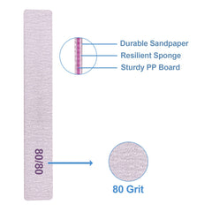GigaGround coarse emery file 80 grit for efficient overlay removal.