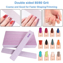 GigaGround double-sided 80 grit nail file enables quick, versatile shaping.