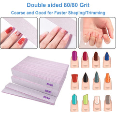 GigaGround 50-pack 80/80 grit emery boards for durable manicure tools