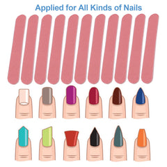 GigaGround blue mini wooden nail file, double-sided emery board for travel