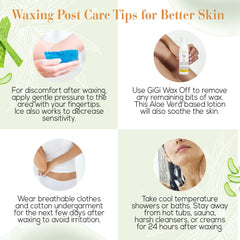 GiGi Wax Off remover at salon and home use supports flexible aftercare.