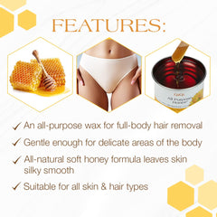 Epilating strip pressed over waxed area for effective hair removal.
