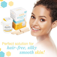 GIGI wax applicators close-up showing easy at-home application