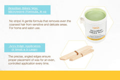 GIGI bikini-area use demonstrating gentle removal for sensitive skin