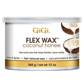 GIGI Coconut Honee Flex Wax jar for at-home full-body use, gentle on sensitive skin.