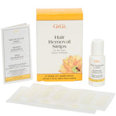 GIGI facial wax strips package for at-home hair removal, easy and mess-free