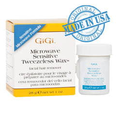 GIGI microwave wax application on skin delivers smooth, irritation-free results