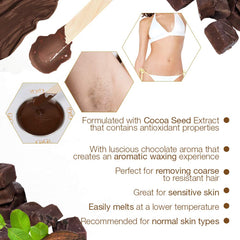 Creamy chocolate formula nourishes skin and enhances session comfort.