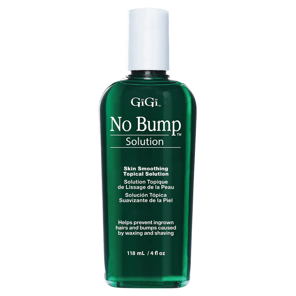 GIGI No Bump bottle pour shows travel-friendly post-removal care.
