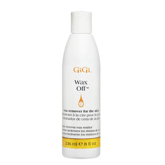 GIGI Wax Off gel bottle with aloe vera for soothing post-wax hydration.