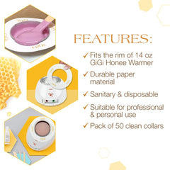 GIGI Wax Warmer Protection Collar keeps the heater clean during treatments.