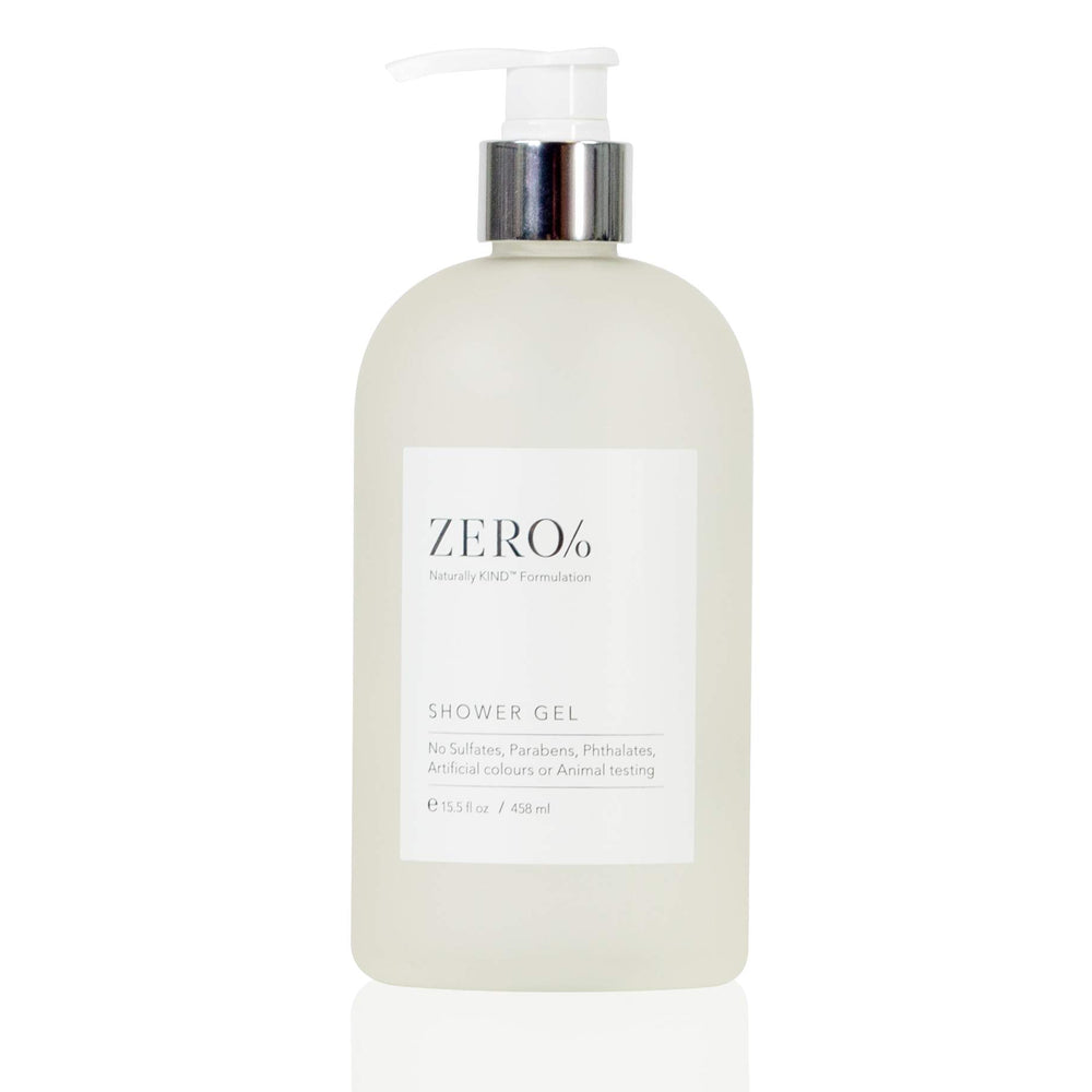 Gilchrist & Soames Zero% gel bottle front with paraben- and sulfate-free cleansing.