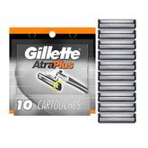 Gillette AltraPlus pivoting twin-blades refill for contour-following closeness.