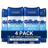 Gillette clear gel antiperspirant application provides all-day protection with a smooth, dry finish.