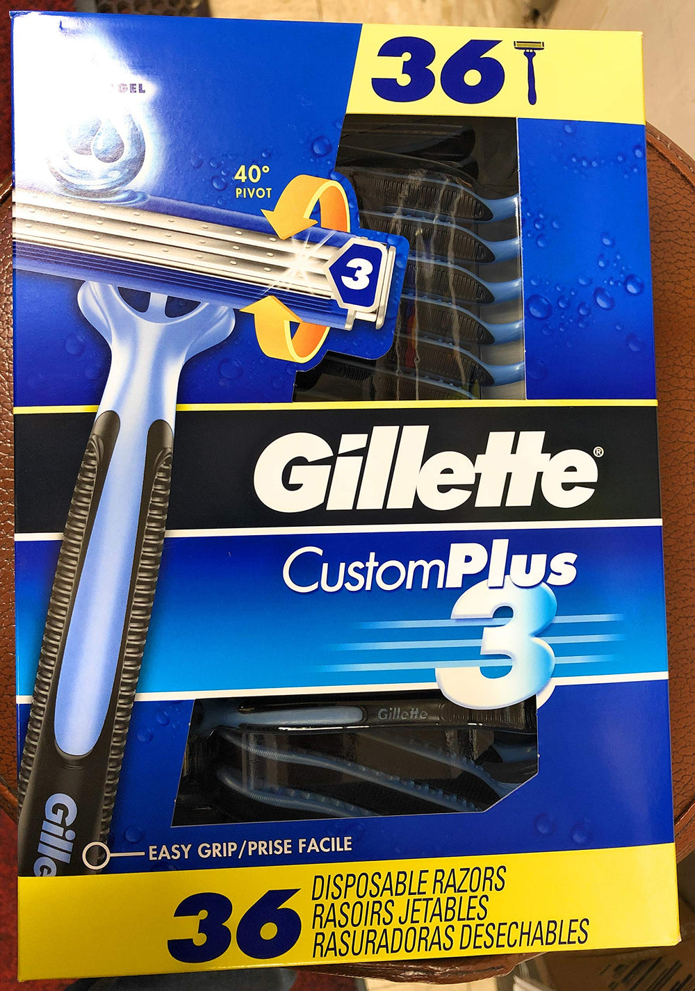 Gillette Custom Plus3 disposable razors pack for a smooth, comfortable everyday shave.