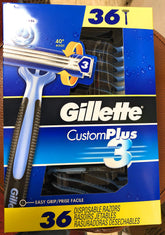Gillette Custom Plus3 disposable razors pack for a smooth, comfortable everyday shave.