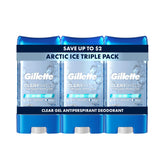 Gillette desodorante gel transparente con hielo ártico, sensación fresca todo el día.