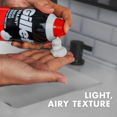Gillette Foamy Regular Shaving Cream creates a rich creamy lather for comfortable shaving