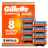 Gillette Fusion5 Power blades 8-count pack for a smooth, close shave